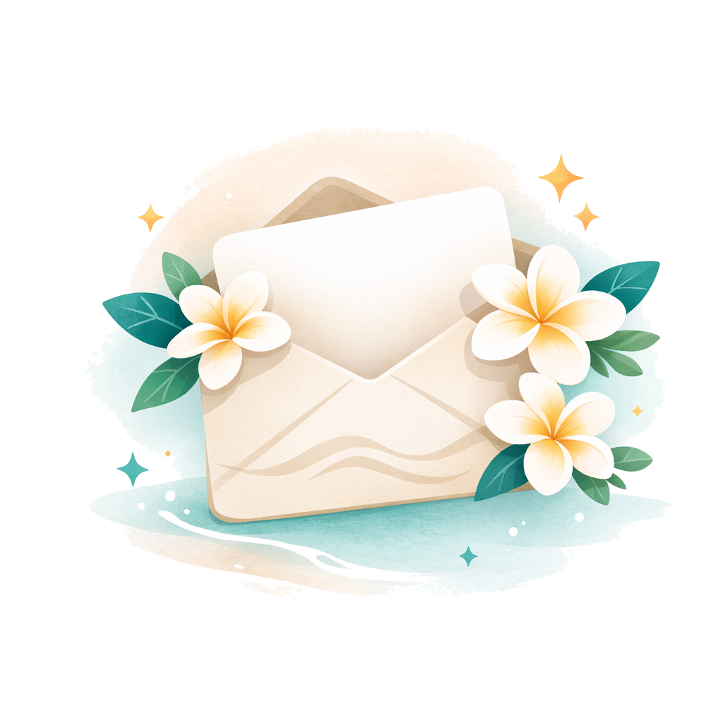 Watercolor envelope illustration